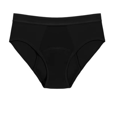 Period Pants Teenage Girls Cotton Briefs Heavy Flow Absorbent Leak Proof Crotch Postpartum Underwear Hipster Panty Comfortable Knickers Black XL