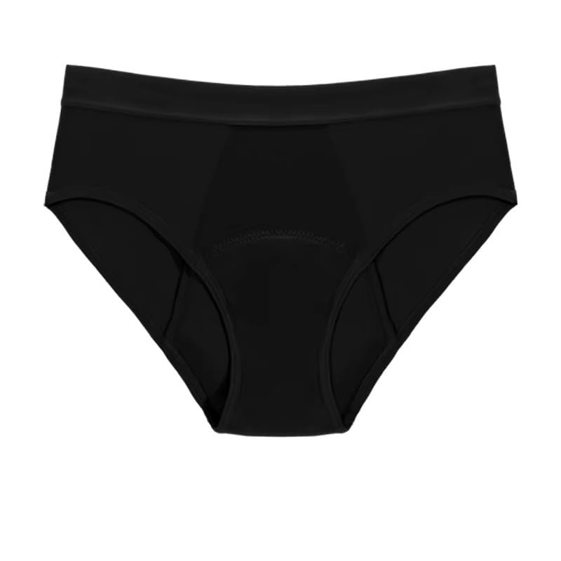 Period Pants Teenage Girls Cotton Briefs Heavy Flow Absorbent Leak Proof Crotch Postpartum Underwear Hipster Panty Comfortable Knickers Black XL