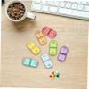 minkissy Portable Pill Box Medicine Storage Case Holder for Travel Removable Compartments for Daily Medication Management and Compact Random Color view 3