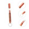 FRCOLOR Ear Picks Stainless Steel Ear Wax Remover Set 6 Pieces Portable Aluminum Alloy Sealed Tube for Home Use Rose Gold view 2