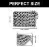 Cast Iron Cleaner Chainmail Scrubber, Chain Mail Scrubber with Silicone Insert, 316L Stainless Steel Chainmail for Cast Iron Skillet, Dutch Oven, Cookware, Kitchen Cleaning Accessory, Dishwasher Safe view 2