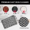 Cast Iron Cleaner Chainmail Scrubber, Chain Mail Scrubber with Silicone Insert, 316L Stainless Steel Chainmail for Cast Iron Skillet, Dutch Oven, Cookware, Kitchen Cleaning Accessory, Dishwasher Safe view 3
