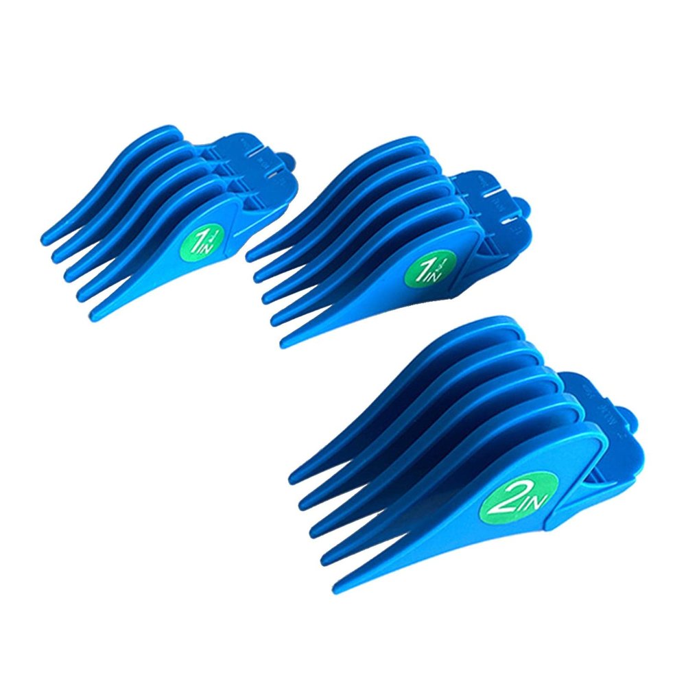 3 Pcs Hair Clipper Limit Combs 32 mm 38 mm 51 mm Cutting Guard Attachment Blue