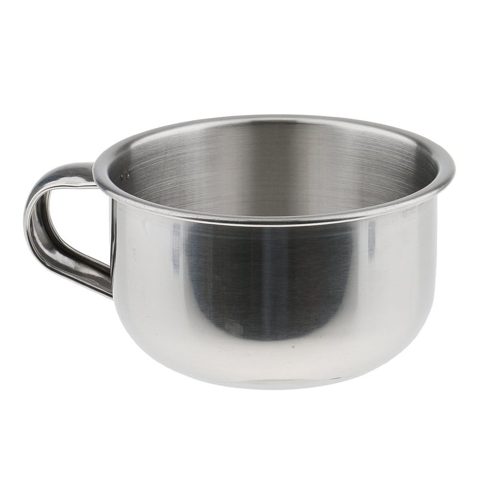 Stainless Steel Men Shaving Mug Bowl Barber Beard Soap Mug Cup for Brush