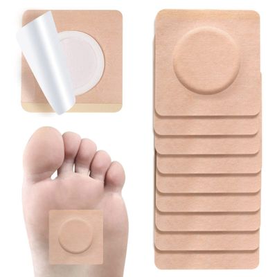 100 Pieces Bunion Cushions Pad Blister Bandages Blister Cushions Adhesive Bandages Bunion Foot Protectors Pads for Relief Bunion Pain Callus Chafing Friction (Square 1.96inch) (100 Pieces)