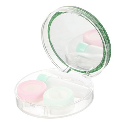 Didiseaon Travel Lens Case Contact-Lens Holder for Women Lens Box Storage for Glasses Companion Box for Travel Makeup Pouch Random Color