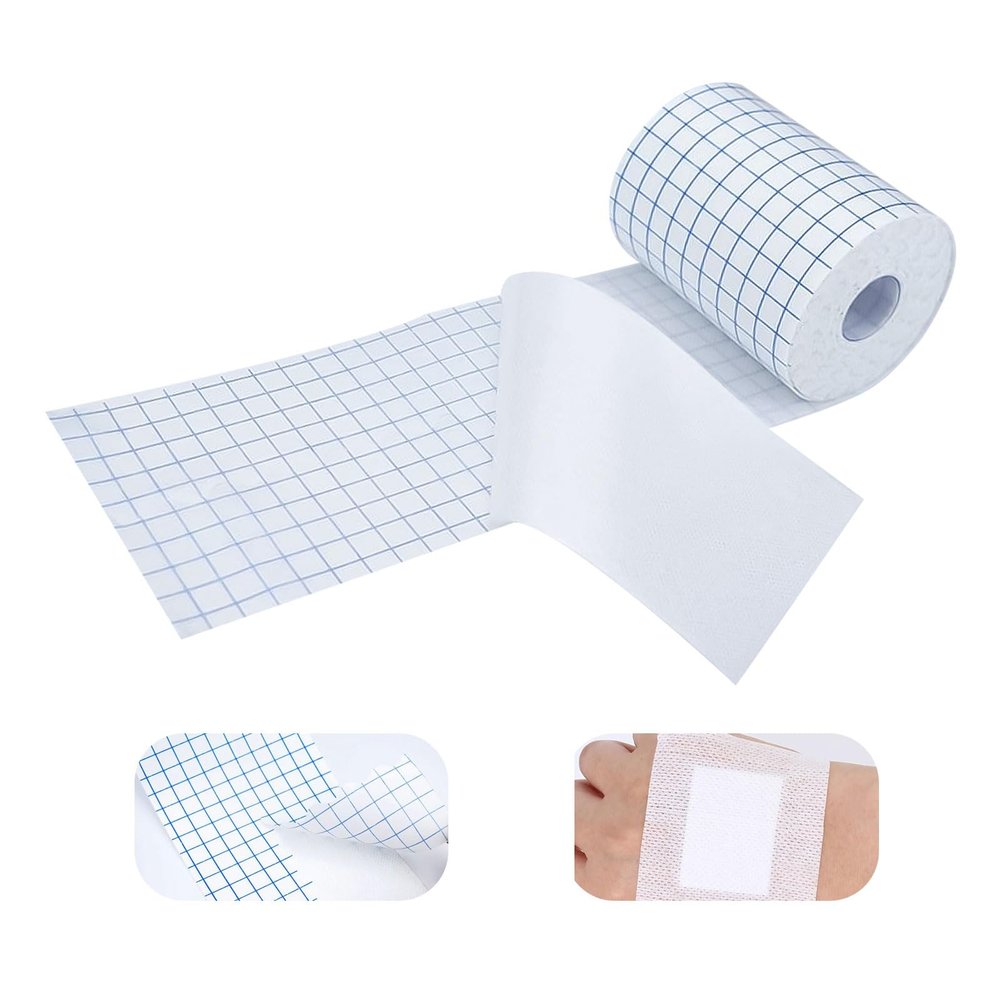 10cm*10m Medical Breathable White Tape 1 Roll, Non Woven Micropore Fixation Plaster Bandage, First Aid Gauze Pad for Wound Care, Self Adhesive Dressing Tape for Neck Back, Shoulders,Arms,Wrists,Thighs