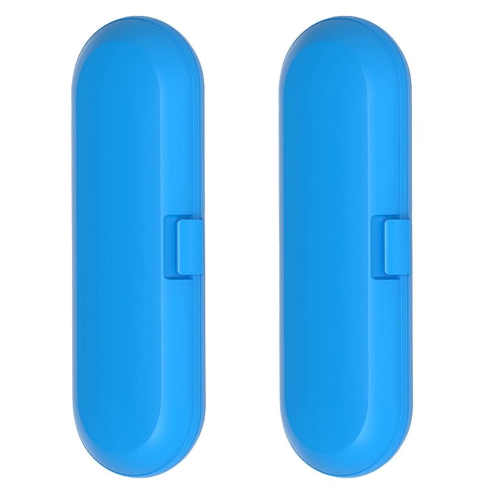 GOSER 2Pcs Protable Electric Toothbrush Travel Box Storage Case for Universal Toothbrush Handle Tooth Brush Heads Holder,Blue Easy to Use