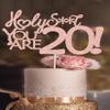 20th Birthday Cake Toppers for girl, 20th birthday decorations, Happy 20th Cake Topper, 20 cake toppers, 20th Pink Birthday Cake Topper, 20 Decorations for Cake, 20 Birthday Decorations view 1