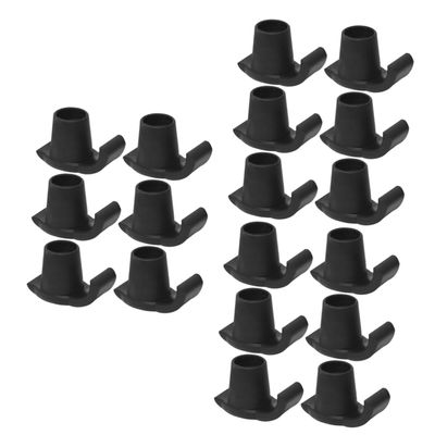 Beaupretty 18pcs Walker Ski Glides Nylon Feet Pads Slip Pads for Elderly Small Walker Sliders for Indoor Outdoor Use Replacement Glides for Rollators
