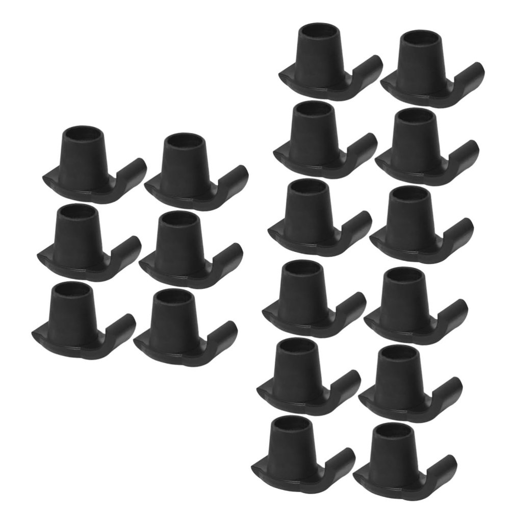 Beaupretty 18pcs Walker Ski Glides Nylon Feet Pads Slip Pads for Elderly Small Walker Sliders for Indoor Outdoor Use Replacement Glides for Rollators