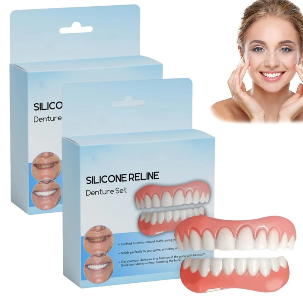 Silicone Reline Denture Set,Soft Denture Set,Denture Silicone Reline Kit,Tooth Repair Kit,Soft Denture Reline Kit,Veneers Snap in Teeth Teeth Comfort Fit (2)
