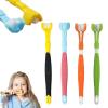 4 Pcs 3 Sided Kids Autism Toothbrush, Deep Clean with Soft Bristles, Ergonomic Handle for Adults and Kids view 1