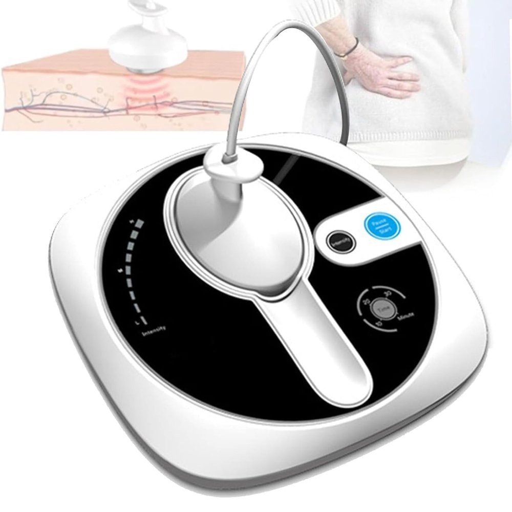 1MHz Hand-Held Ultrasound Therapy Machine, 3 Gears Ultrasound Physiotherapy Instrument, 30 Minute Timer/Probe Diameter: About 5cm, for Pain Relief Arthritis