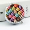 3 Compartment Medicine Pill Case Macaron Biscuit Flavored Pastries Printed Round Pill Box Small Pill Organizer Box for Pocket Purse Briefcase Pills Medicine Cod Liver Oil Storage Box Earplug Case view 4
