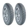 12 Inch Electric Wheelchair Replacement Rear Wheels, 12 1/22 1/4 Rubber Solid Tires, Wheels Assembly, Bearing 17mm(11/16inch), 1 Pair view 1