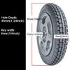 12 Inch Electric Wheelchair Replacement Rear Wheels, 12 1/22 1/4 Rubber Solid Tires, Wheels Assembly, Bearing 17mm(11/16inch), 1 Pair view 3