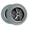 10x2 Wheelchair Replacement Front Wheels, 10 Inch Non-Inflatable Solid Caster Wheel, Electric Wheelchairs Replacement Assembly, Bearings 12 mm(1/2 inch)(Grey) view 1