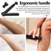 Back Hair Shaver, Back Shaver for Men with 2 Shaving Heads Foldable Back Shaver for Men Back Hair Removal Epilator for Men Body Shaver for Men with Ergonomic Handle for Face, Arm, Chin view 4
