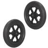 12 Inch Manual Wheelchair Rear Wheel, 12 1/22 1/4 Replacement Wheelchair Wheel Accessories, Non-Pneumatic Solid Rear Wheel, Bearing 12mm, 1 Pair(Black) view 1