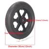 12 Inch Manual Wheelchair Rear Wheel, 12 1/22 1/4 Replacement Wheelchair Wheel Accessories, Non-Pneumatic Solid Rear Wheel, Bearing 12mm, 1 Pair(Black) view 3