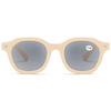 ABETOS Reading Sunglasses Women Men UV400 Protection Blue Light Blocking Classic Trendy Outdoor Sun Readers Tinted Reading Eyeglasses, Beige Frame Grey Lens+3.0 view 1