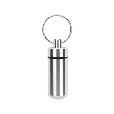 Generic Mini Aluminum Pill Box Case Drug Bottle Holder Container Keychain