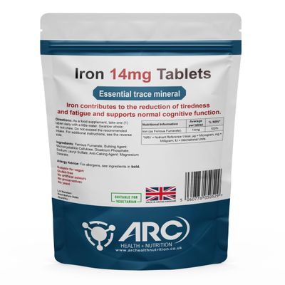 Gentle Iron Supplement 365 Tablets - Vegan Elemental Iron Supplements for Women & Men, Energy Tablets, Reduces Tiredness and Fatigue Vitamin, Made in The UK