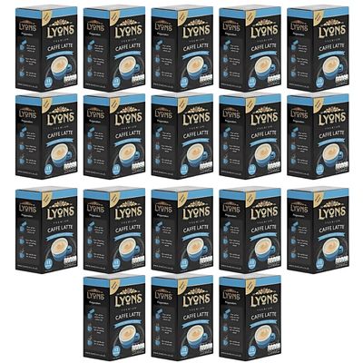 Premium Instant Coffee Sachets Individually Wrapped Gluten-Free Vegetarian Coffee Bag with Mug (18X 12Sachets, Caffe Latte)
