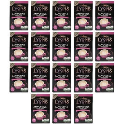 Premium Instant Coffee Sachets Individually Wrapped Gluten-Free Vegetarian Coffee Bag with Mug (18X 12Sachets, Unsweetened Cappuccino)