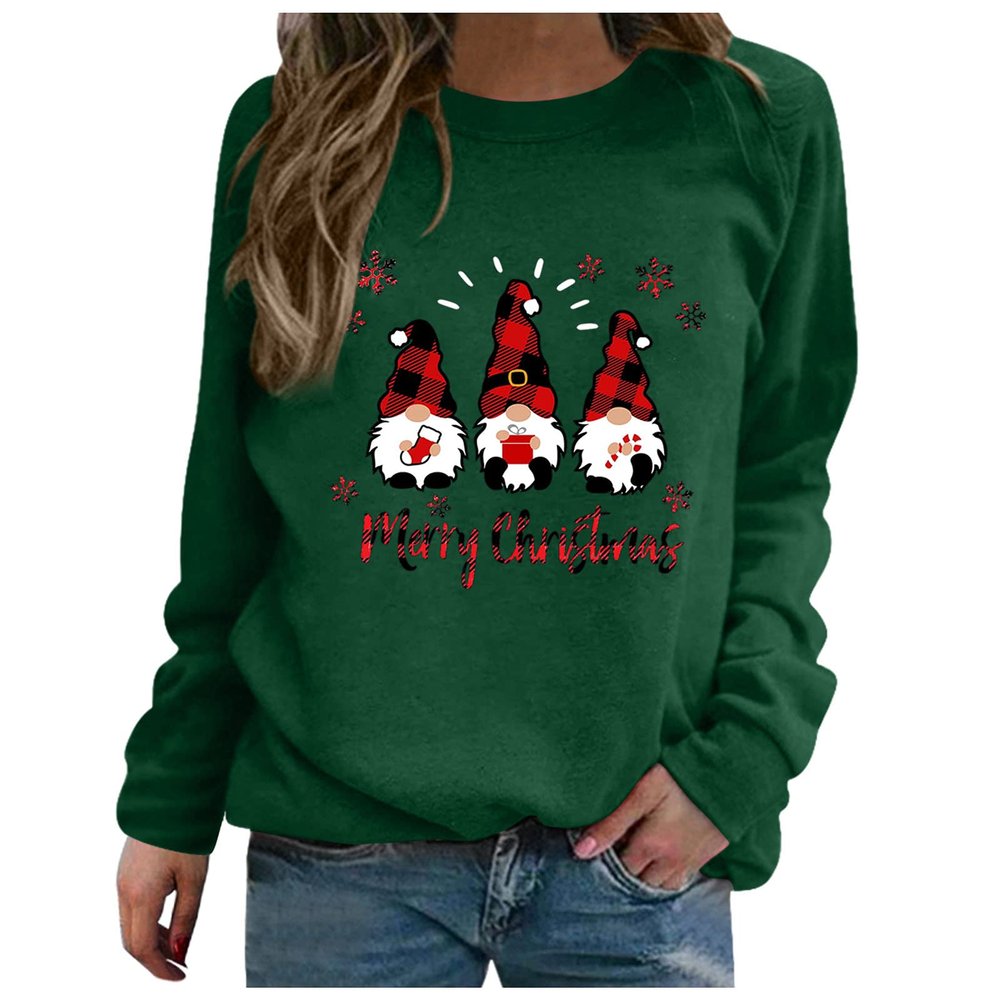 WILLBEST christmas shirt womens christmas jumpers men's pajamas graphic vintage tuxedo for women tops black denim jacket tree graphic onesie rib knit women pjs punk clothing