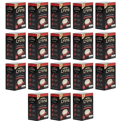 Premium Instant Coffee Sachets Individually Wrapped Gluten-Free Vegetarian Coffee Bag with Mug (18X 12Sachets, Cappuccino)