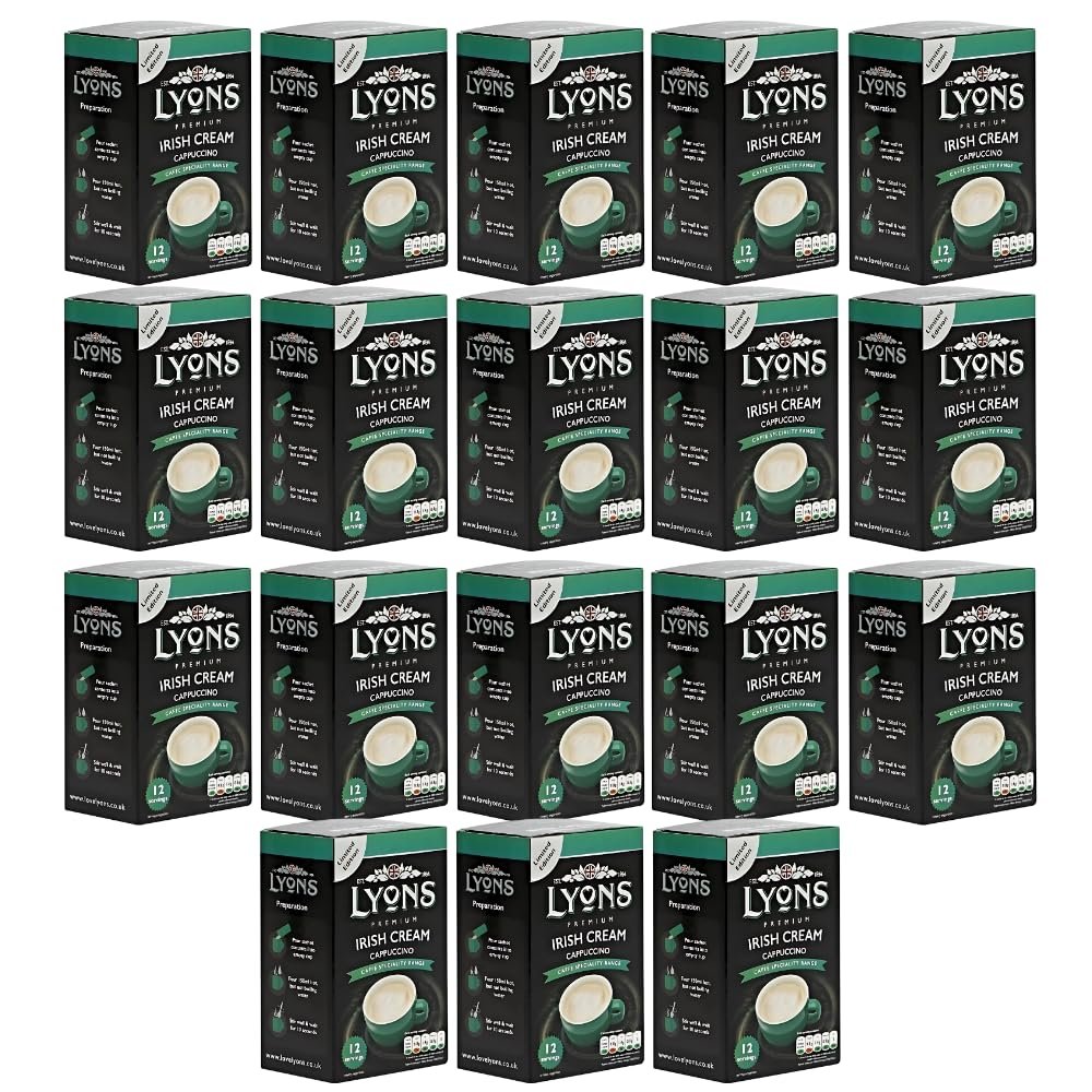 Premium Instant Coffee Sachets Individually Wrapped Gluten-Free Vegetarian Coffee Bag with Mug (18X 12Sachets, Irish Cream)