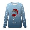 WILLBEST women's christmas tops sweatshirts striped jumpers for women uk comfy pajamas for women xmas graphic christmas printed white tops uk women's sweatshirts view 2