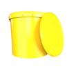 10 Buckets with Lid, 10 L, Yellow, Round, Plastic Bucket, Food-Safe, Airtight and Stable, Empty Bucket with Handle and Lid Suitable for Food, Chemistry, Washing Powder, Adhesives view 2