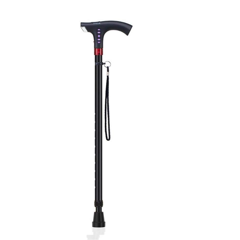 KFHJSNN Intelligent Crutch Four Feet Alarm Lighting the Elderly Walker Interesting Prosperous