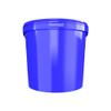 3 Buckets with Lid, 10 L, Blue, Round, Plastic, Food-Safe, Airtight and Stable, with Handle Suitable for Food, Chemistry, Washing Powder, Adhesives view 3