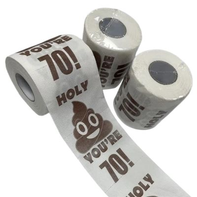 1 Roll New Funny Toilet Paper Roll Printed Toilet Paper Funny Paper Towel Birthday Party Decoration(70)