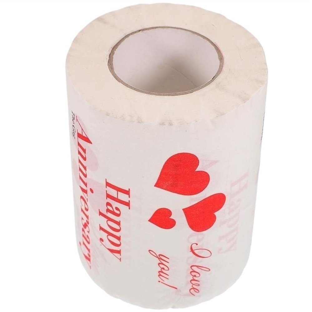 Tissue Valentine's Day Tissues Decoration Funny Napkin Virgin Wood Pulp Heart Bathroom Supplies(10Roll)