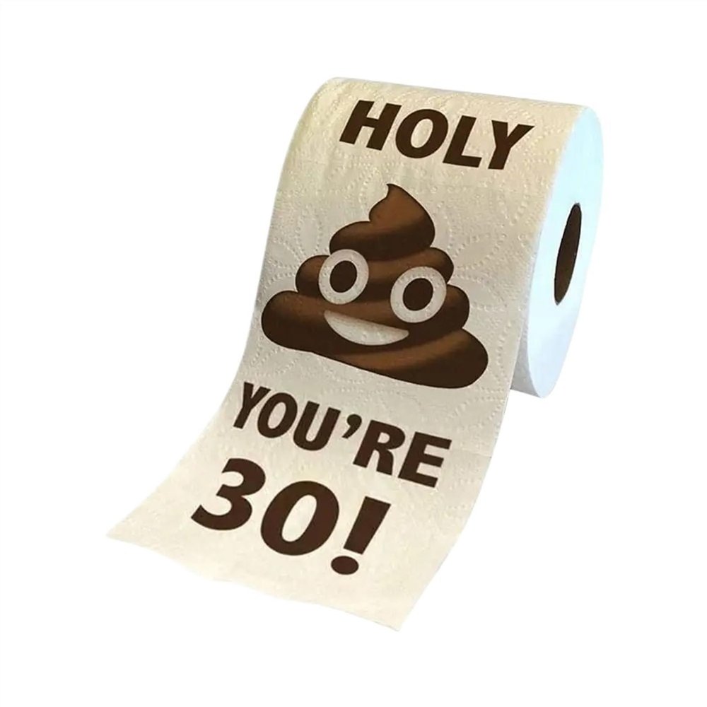 1 Roll New Funny Toilet Paper Roll Printed Toilet Paper Funny Paper Towel Birthday Party Decoration(30)