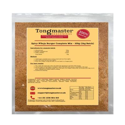 Spicy N'Duja Burger Complete Mix - 100g (1kg Batch)
