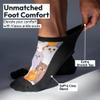 Viasox Diabetic Ankle Socks for Women & Men, Low Cut Non Binding, Seamless Neuropathy Socks, Butterfly, L view 2