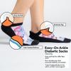 Viasox Diabetic Ankle Socks for Women & Men, Low Cut Non Binding, Seamless Neuropathy Socks, Butterfly, L view 3