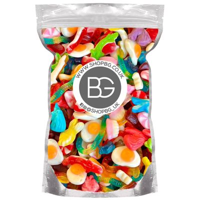 BG Quality Pick & Mix Sweets - Candy Gummy Chewy All Jelly Mix 800g Sweeties Pouch