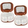 Didiseaon 2 Pack Compact Case Mirror Eye Contacts Organizer for Travel Safe Storage Leakproof Design view 1