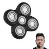 5 Head Shaver Replacement Heads, 5D Floating Shavers for Bald Men, Washable Electric Razors Replacement Heads Universal Back-Up Rotary Beard Cutter Accessories for Head and Face view 1