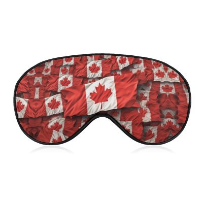 Canadian Flag Sleep Mask Canadian Flag Light Blocking Sleeping Eye Mask, Eye Cover with Adjustable Strap Eye Sleep Shade Cover