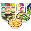 Instant fresh vegetable soup, freeze dried vegetable soup, corn soup, seaweed spinach soup, meal replacement breakfast, nutritious wild vegetable soup, side dishes (Mix 7 flavors,10 packs)
