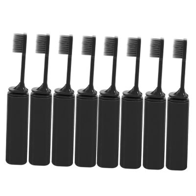 Beaupretty Portable Travel Toothbrush Soft Bristles Foldable Compact Toothbrush Holder with Dustproof Cover for Camping Hiking Business Trips, for Outdoor Use