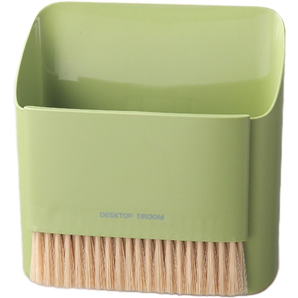 Glixoft Small Dustpan and Brush Set, Mini Dust Pan with Broom Set Brush Table Crumb Sweeper Mini Trash Can Keyboard Cleaning Brush